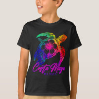 Costa Maya Mexico Tie Dye Sea Turtle Hibiscus Beac