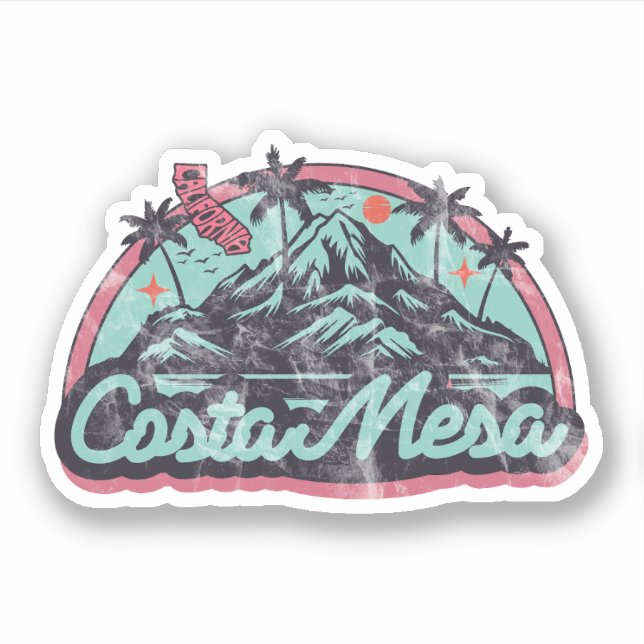 Costa Mesa, California Sticker (Front)