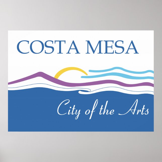 Costa Mesa city flag Poster (Front)