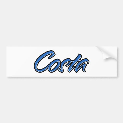 Costa Name blue Aufkleber Sticker Autoaufkleber
