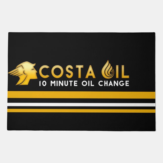 Costa Oil Racing Stripe Design Door Mat (Front)