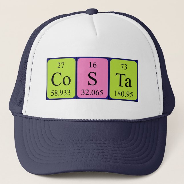 Costa periodic table name hat (Front)