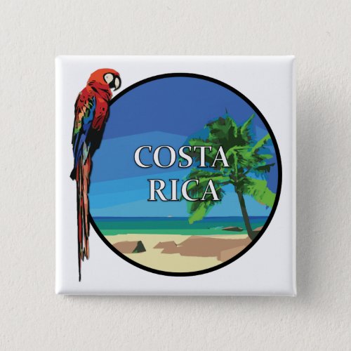 Costa Rica _ 2 Inch Square Button