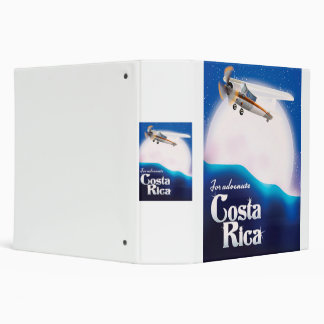 Costa rica Adventure moon travel poster 3 Ring Binder