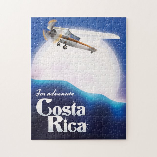 Costa rica Adventure moon travel poster Jigsaw Puzzle (Vertical)