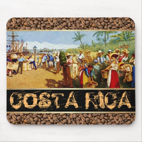 Costa Rica Alegoria del Cafe Mouse Pad