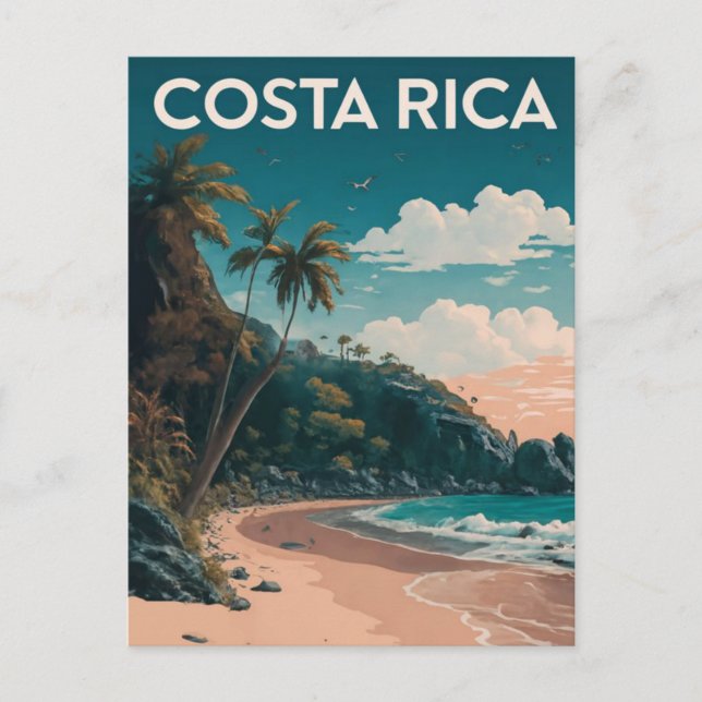 Costa Rica Beach Pura Vida  Postcard (Front)