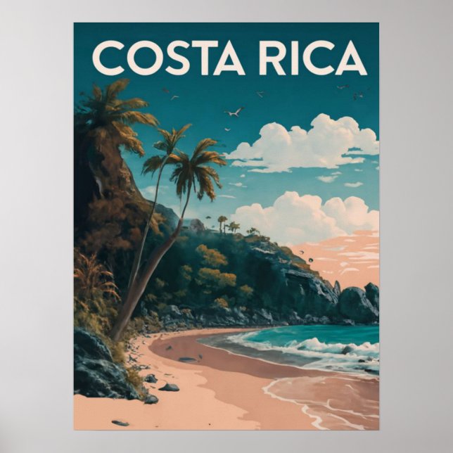 Costa Rica Beach Pura Vida  Poster (Front)