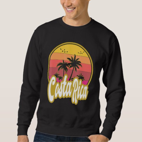 Costa Rica Beach Retro Sunset Sweatshirt