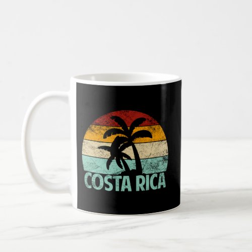 Costa Rica Beach Sunset Palm Tree Vacation Costa R Coffee Mug