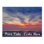 Costa Rica Beach Sunset Pura Vida Postcard Costa Rica Beach Sunset Pura Vida Postcard
