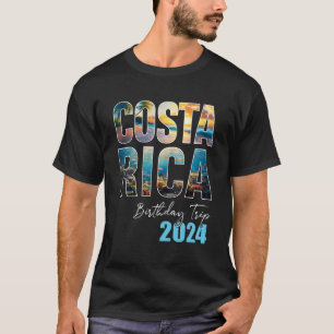Costa Rica Birthday Trip 2024 Vacation Party Crew T-Shirt