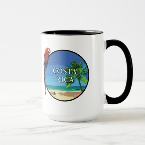 Costa Rica _ Black 15 oz Ringer Mug