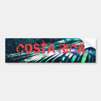 Costa Rica- Blue Palm Bumper Sticker
