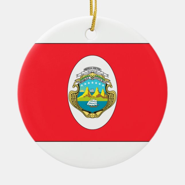 Costa Rica Ceramic Ornament (Front)