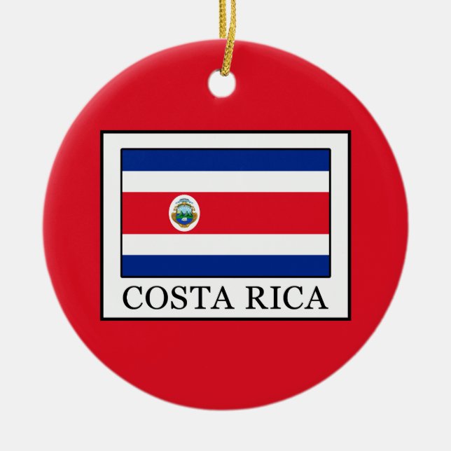 Costa Rica Ceramic Ornament (Front)