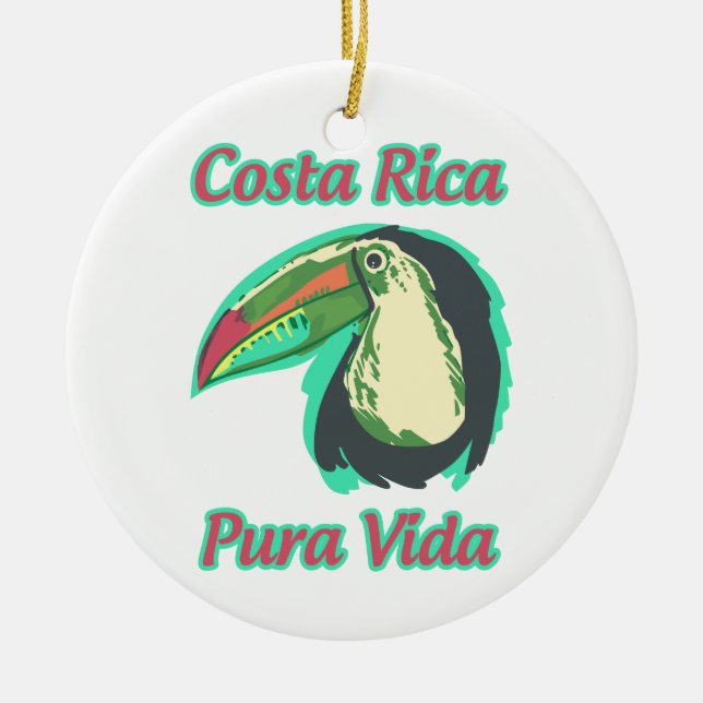 Costa Rica Ceramic Ornament (Front)