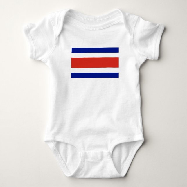 Costa Rica Civil Flag Baby Bodysuit (Front)
