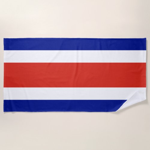 Costa Rica Civil Flag Beach Towel