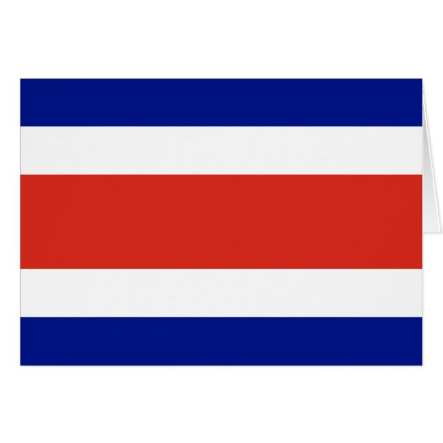 Costa Rica Civil Flag Cards (Front Horizontal)