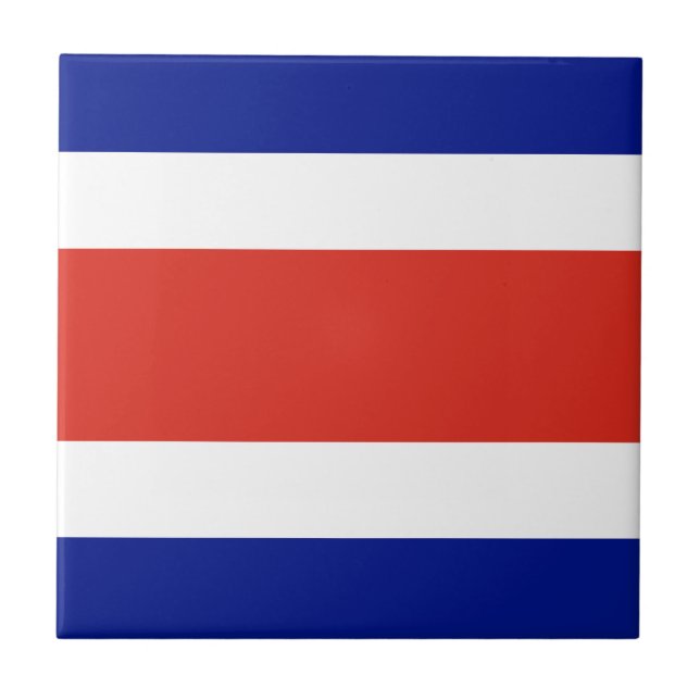 Costa Rica Civil Flag Ceramic Tile (Front)