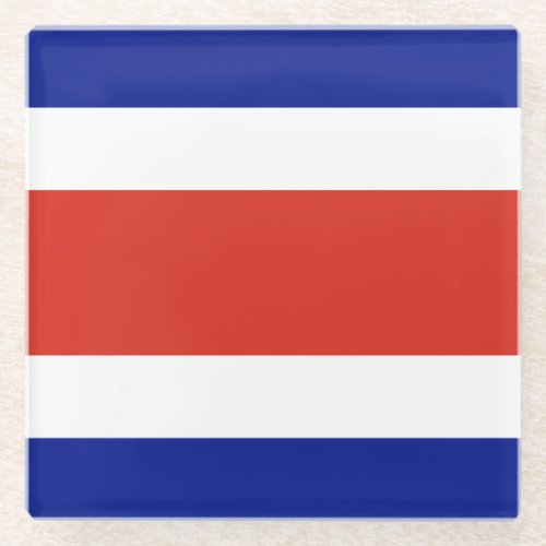 Costa Rica Civil Flag Glass Coaster