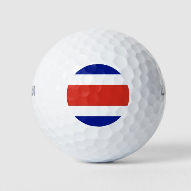 Costa Rica Civil Flag Golf Balls (Front)