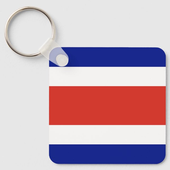 Costa Rica Civil Flag Keychain (Front)