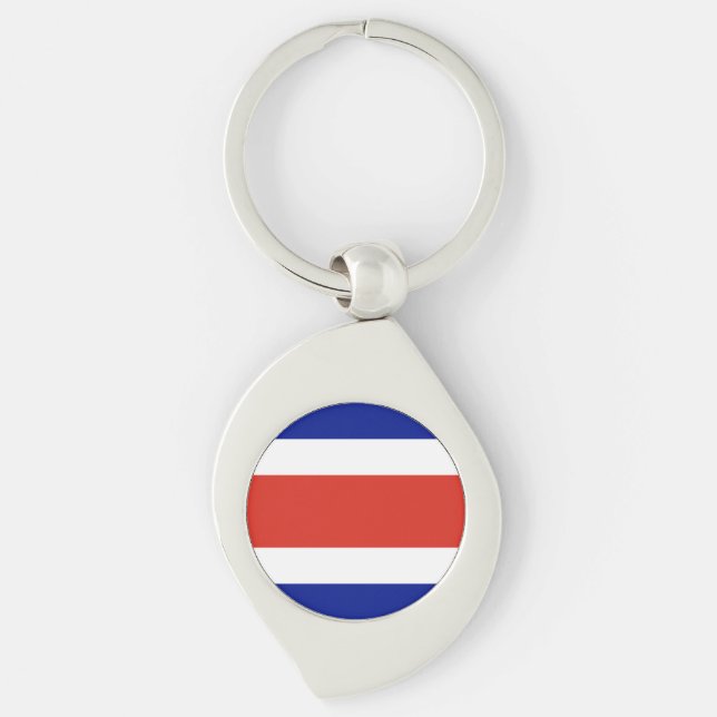 Costa Rica Civil Flag Keychain (Front)