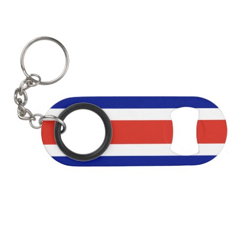 Costa Rica Civil Flag Keychain Bottle Opener