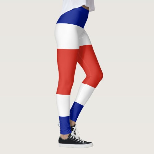 Costa Rica Civil Flag Leggings