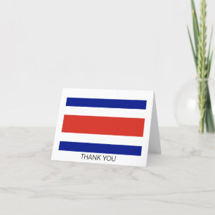 Costa Rica Civil Flag Letterpress Thank You Card