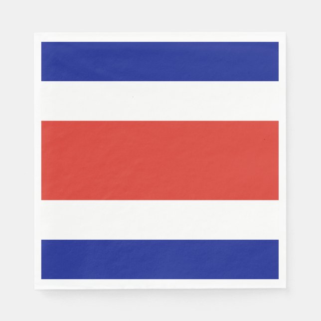 Costa Rica Civil Flag Napkins (Front)