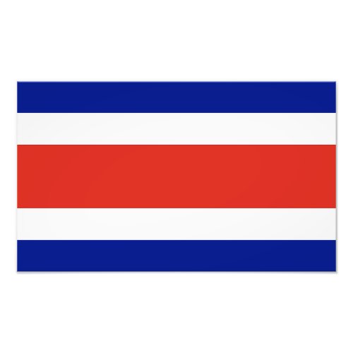 Costa Rica Civil Flag Photo Print