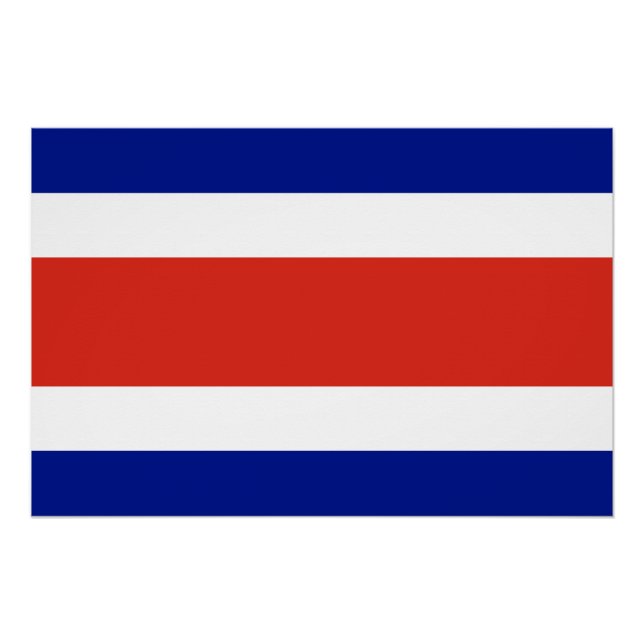 Costa Rica Civil Flag Poster (Front)