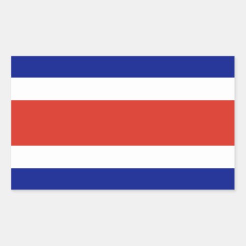 Costa Rica Civil Flag Rectangular Sticker