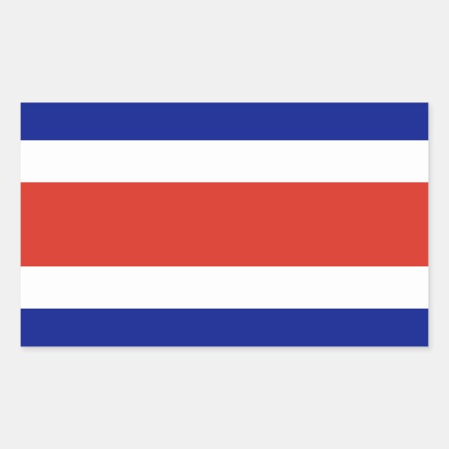 Costa Rica Civil Flag Rectangular Sticker (Front)