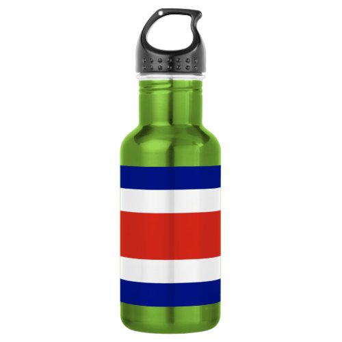 Costa Rica Civil Flag Stainless Steel Water Bottle