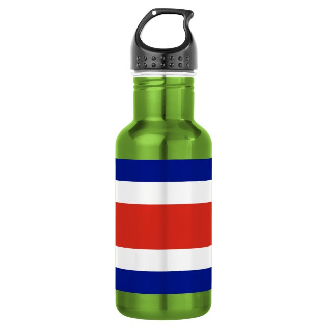 Costa Rica Civil Flag Stainless Steel Water Bottle (Front)