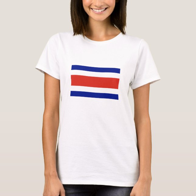 Costa Rica Civil Flag T-Shirt (Front)