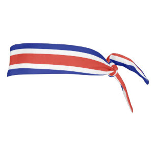 Costa Rica Civil Flag Tie Headband