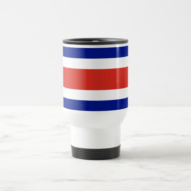 Costa Rica Civil Flag Travel Mug (Center)