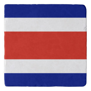 Costa Rica Civil Flag Trivet