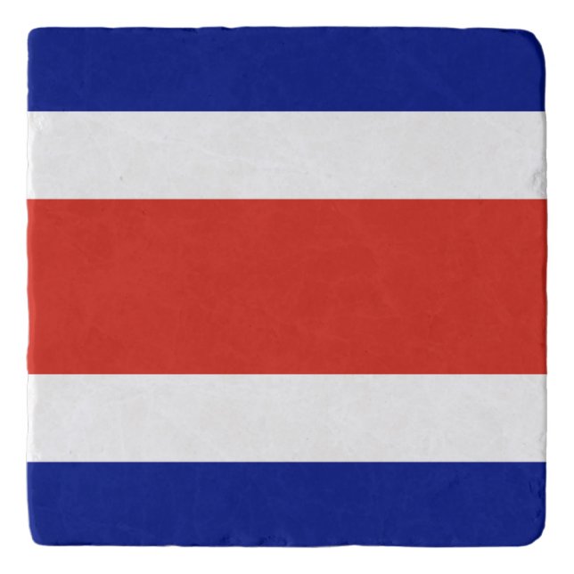 Costa Rica Civil Flag Trivet (Front)