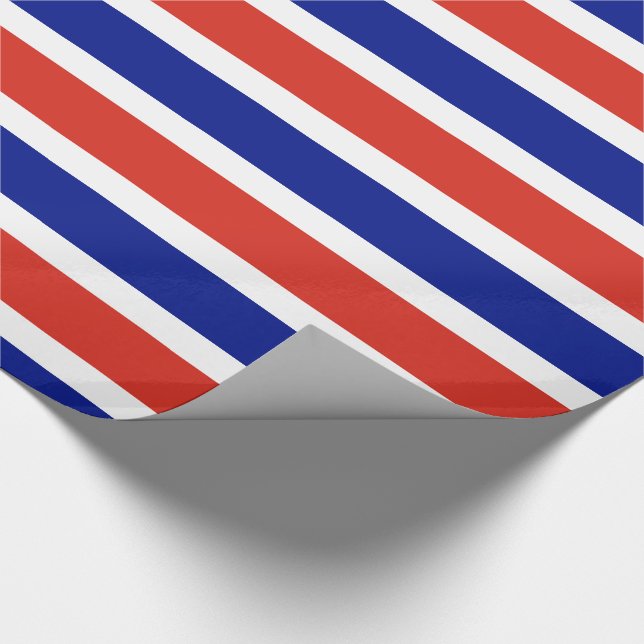 Costa Rica Civil Flag Wrapping Paper (Corner)