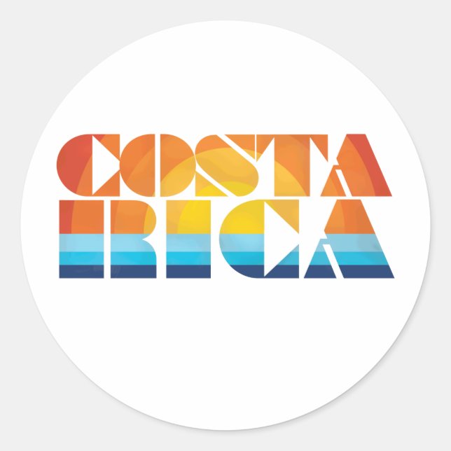 Costa Rica Classic Round Sticker (Front)