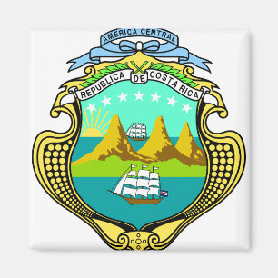 Costa Rica Coat of Arms detail Magnet