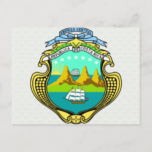 Costa Rica Coat of Arms detail Postcard