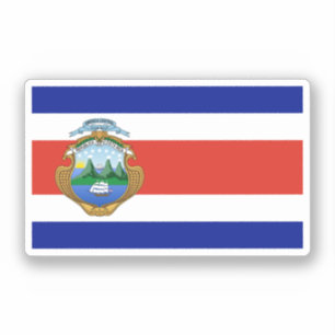Costa Rica (coat of arms/ flag) Sticker