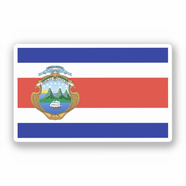 Costa Rica (coat of arms/ flag) Sticker (Front)